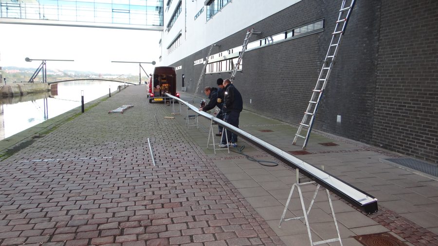WaterFlow tagrende ved Sturs Brygge